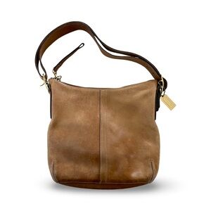 Vintage Coach Tan Legacy Slim Duffle (Style #9328)  Signature Bag Y2K 2003